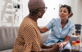 Caregivers like this one use simple but effective communication techniques to put their clients at ease and provide quality care.